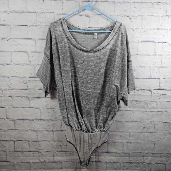 Free People Tops - Intimately Free People Womens Cozy Girl Bodysuit Gray Oversized M Medium